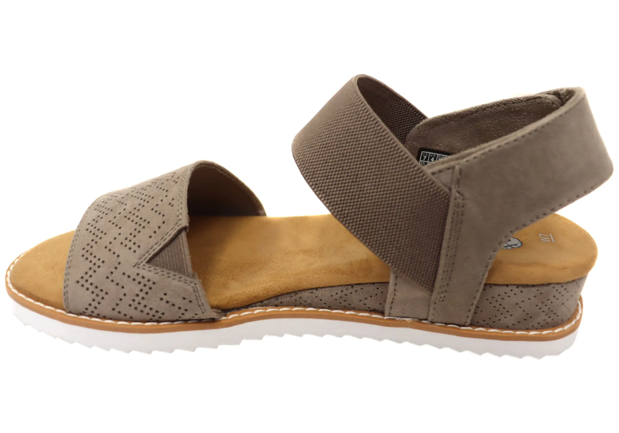 Skechers Womens Bobs Desert Kiss Memory Foam Footbed Sandals