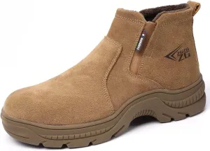 Steel Toe Shoes for Men Waterproof Lightweight Welding Shoes Safety Shoes Slip-on Puncture Proof Work Boots