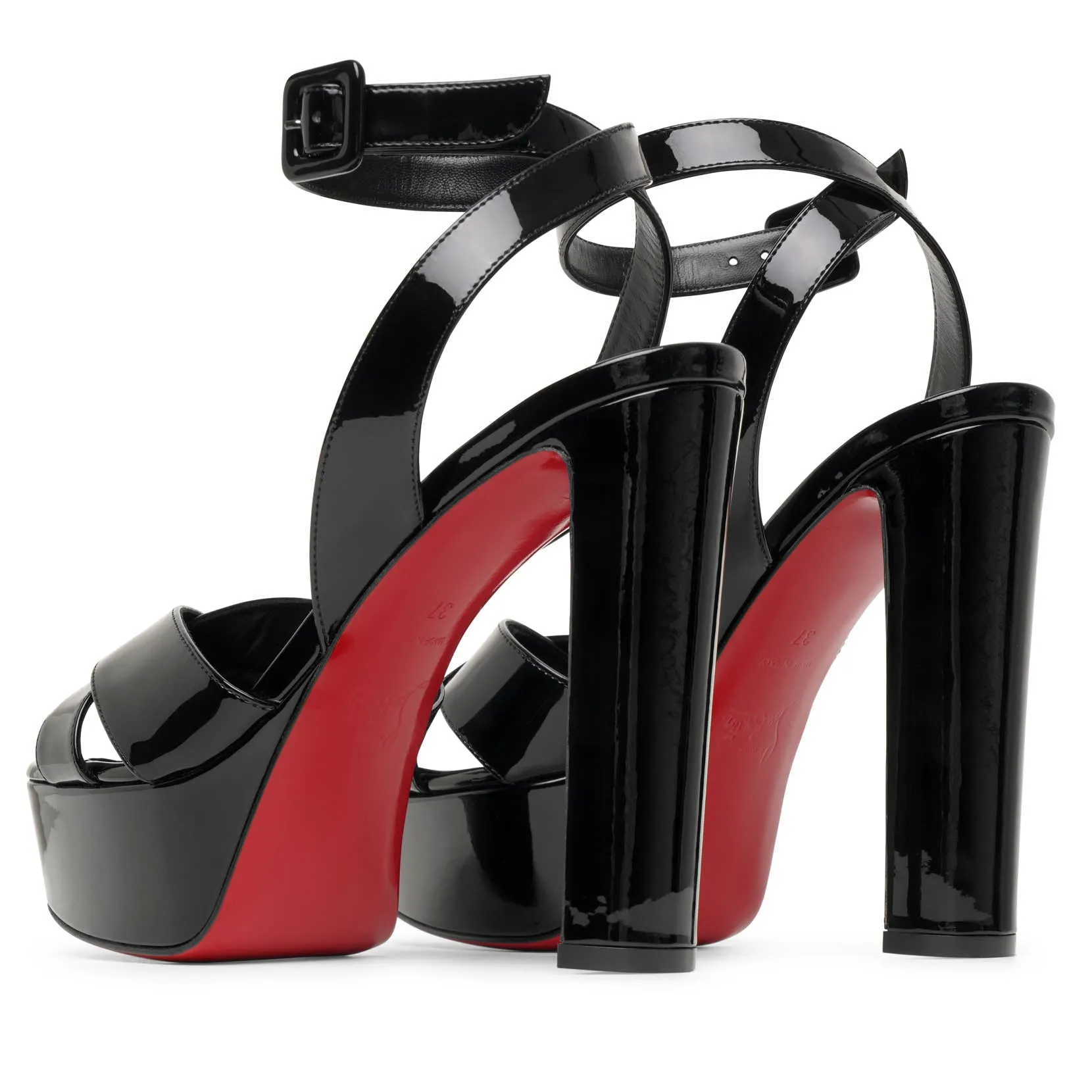 Supramariza 130 black patent leather sandals