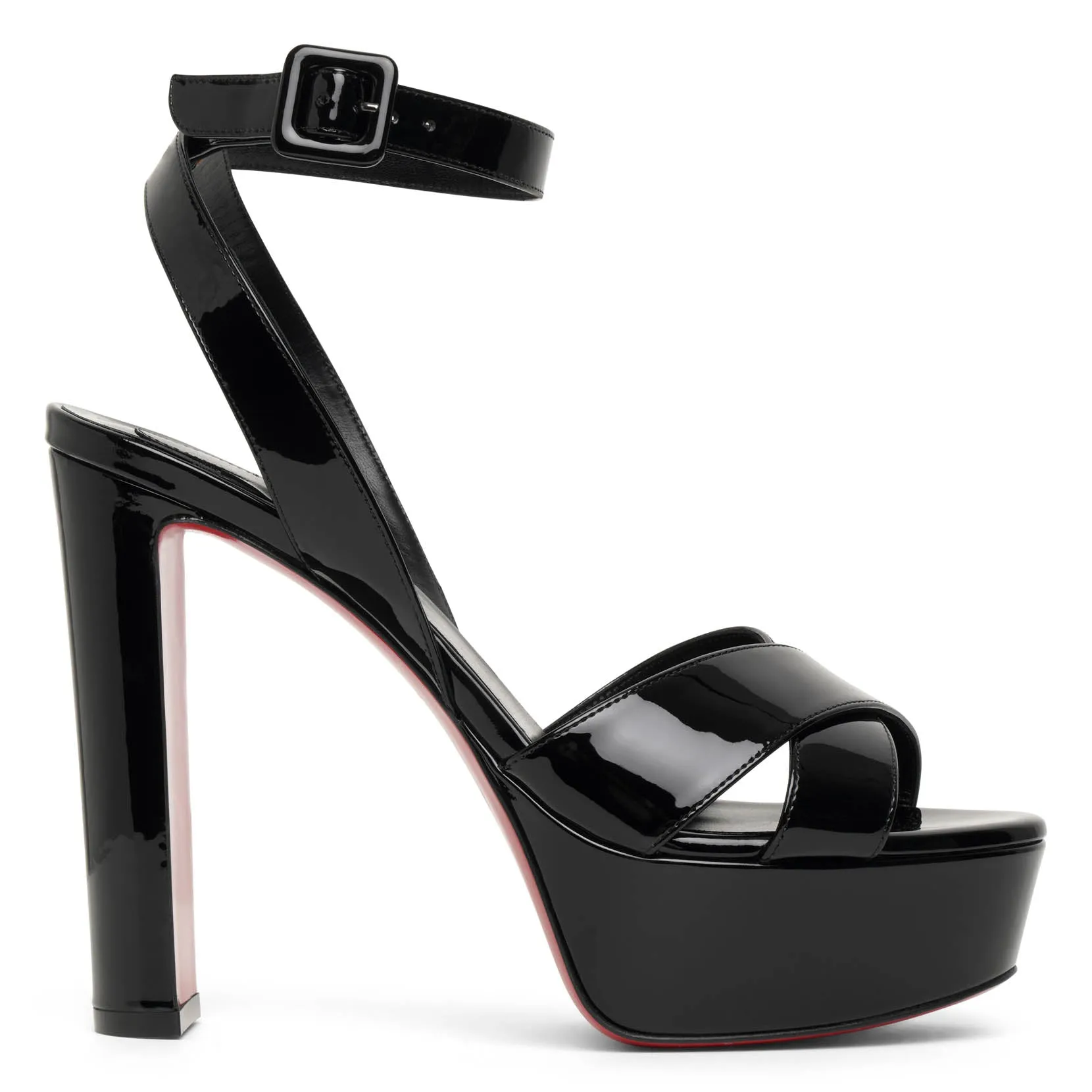Supramariza 130 black patent leather sandals