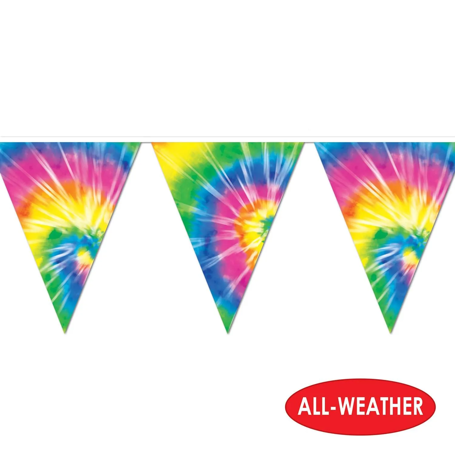 Tie-Dyed Pennant Party Banner