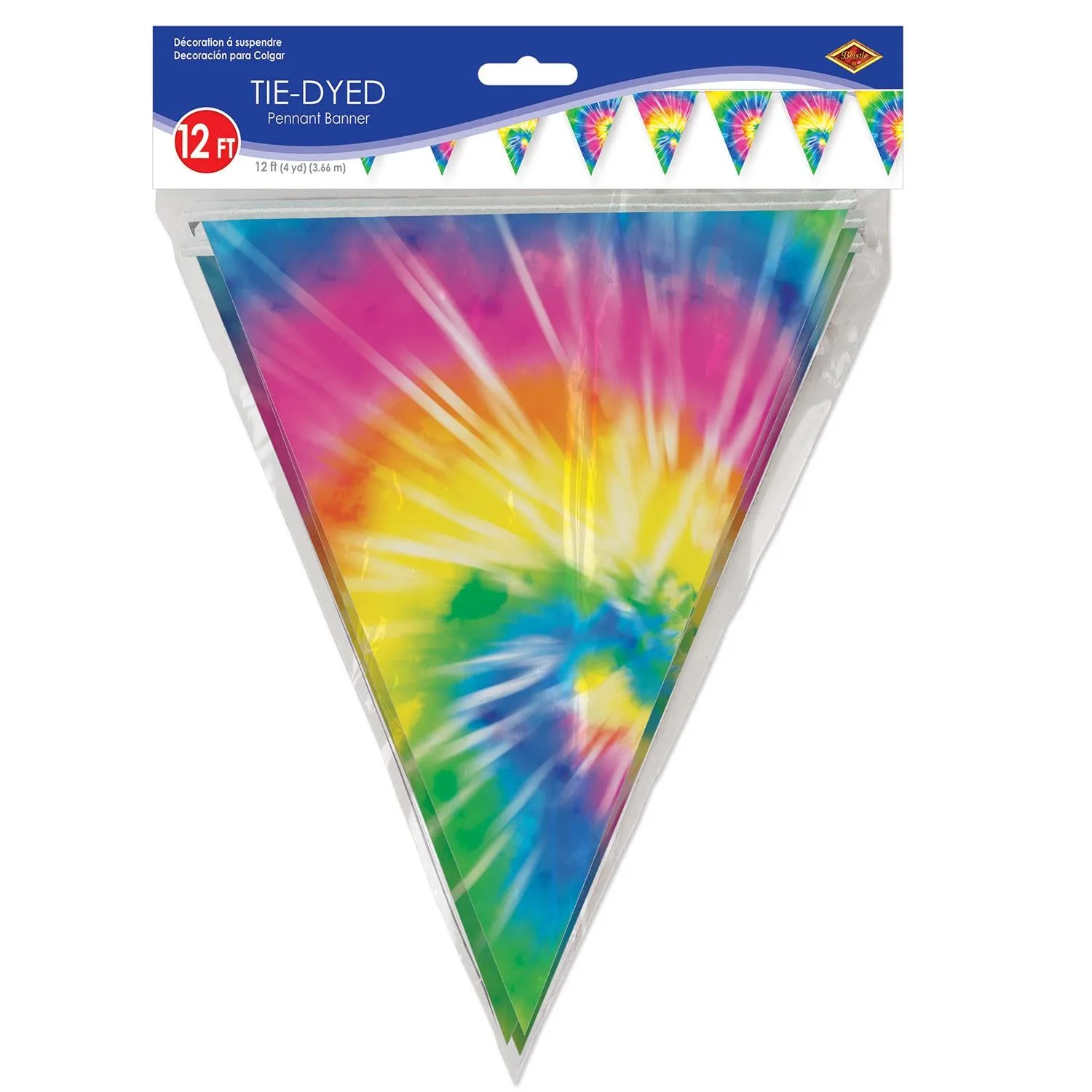 Tie-Dyed Pennant Party Banner