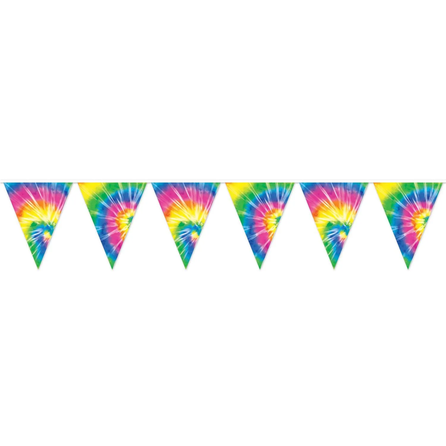 Tie-Dyed Pennant Party Banner