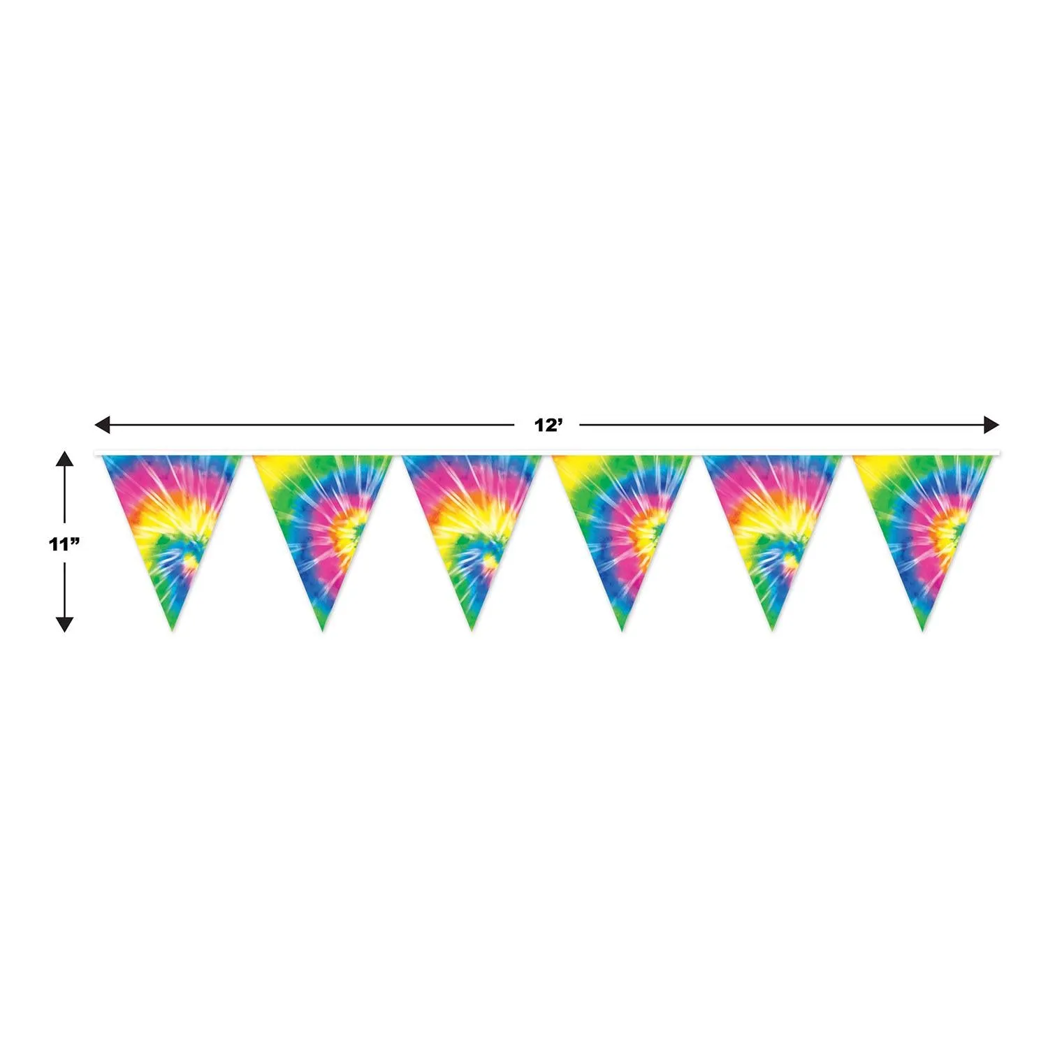 Tie-Dyed Pennant Party Banner