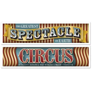 Vintage Circus Party Banners (2 per Package)