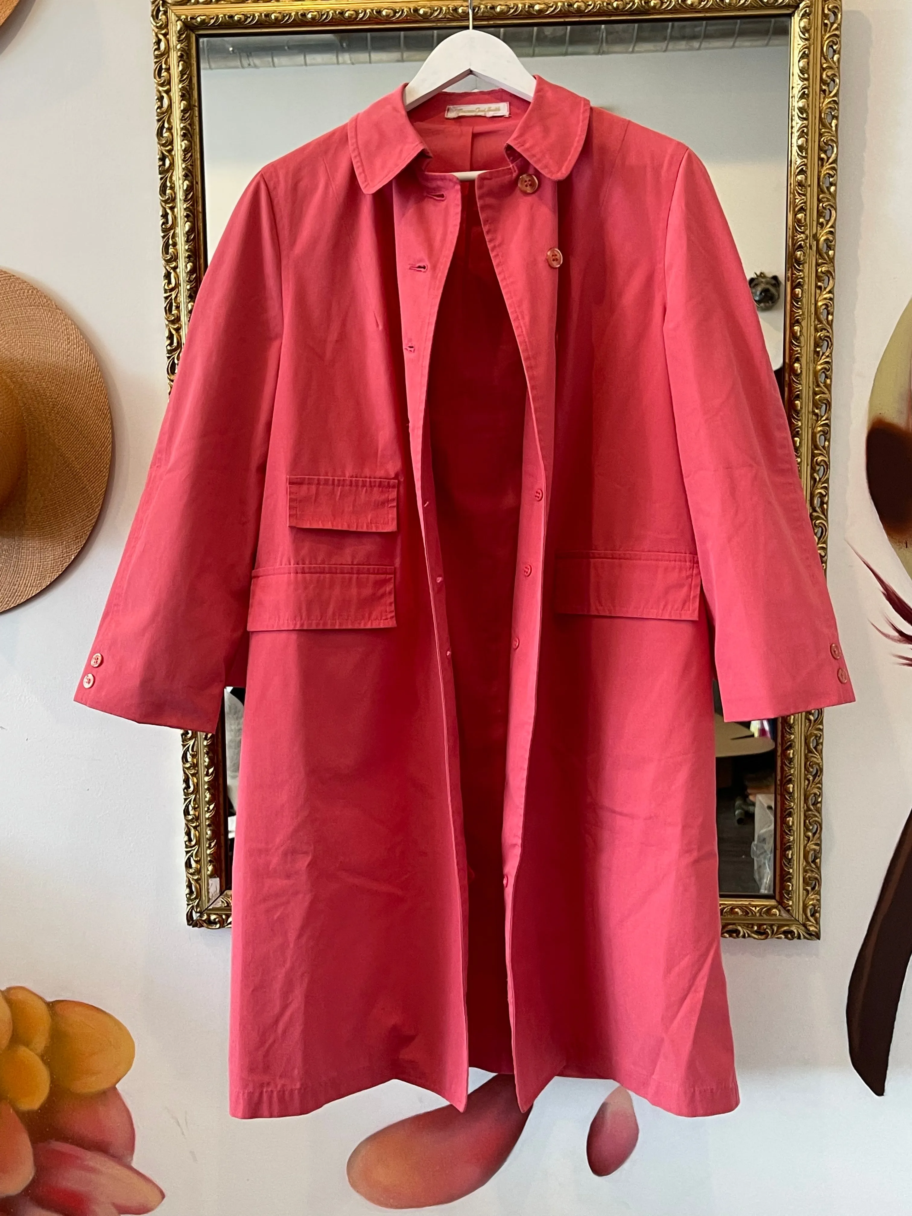 Vintage Rain Coat - Salmon