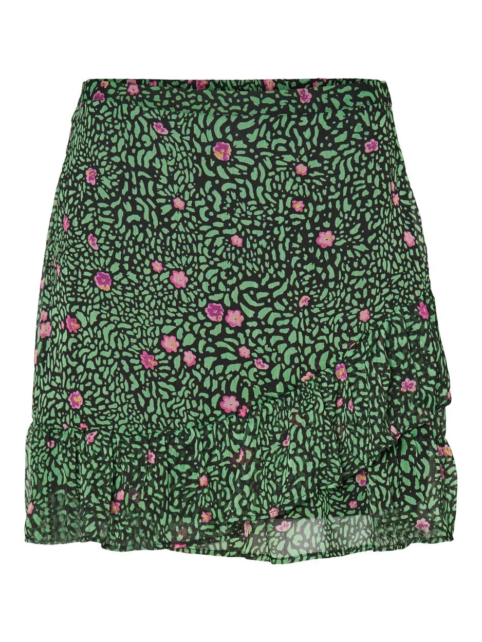 Vmcarolina Kas Hw Mini Skirt Wvn Ga - Groen Dessin