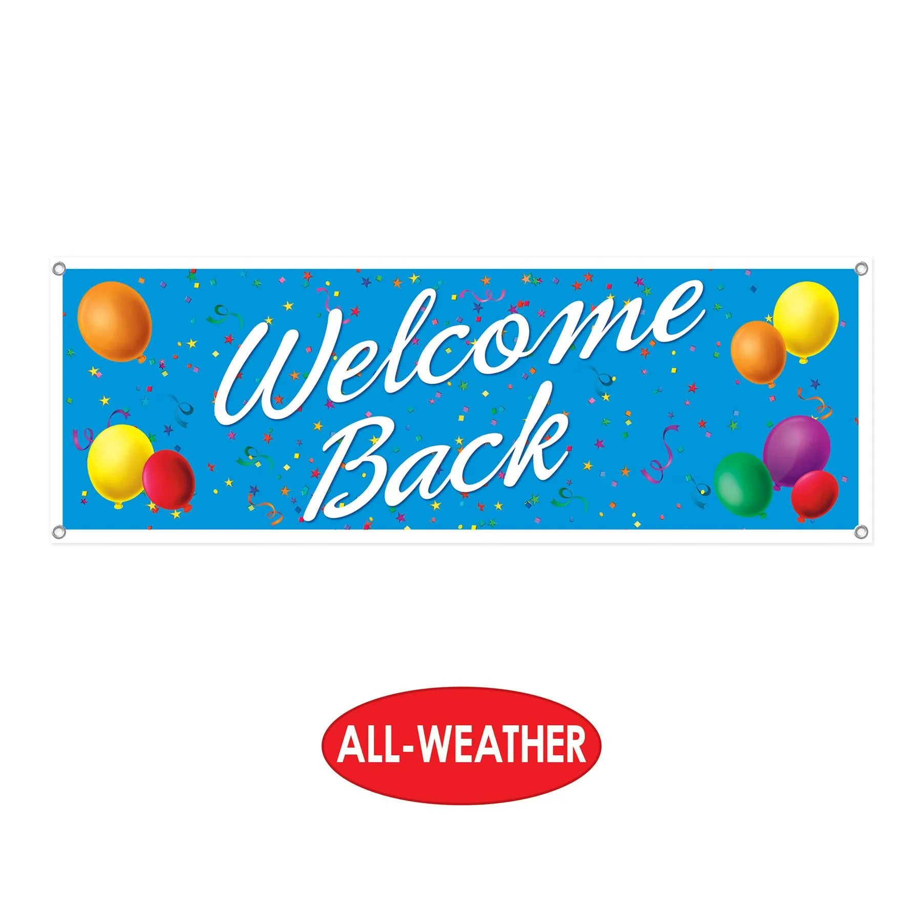 Welcome Back Party Sign Banner