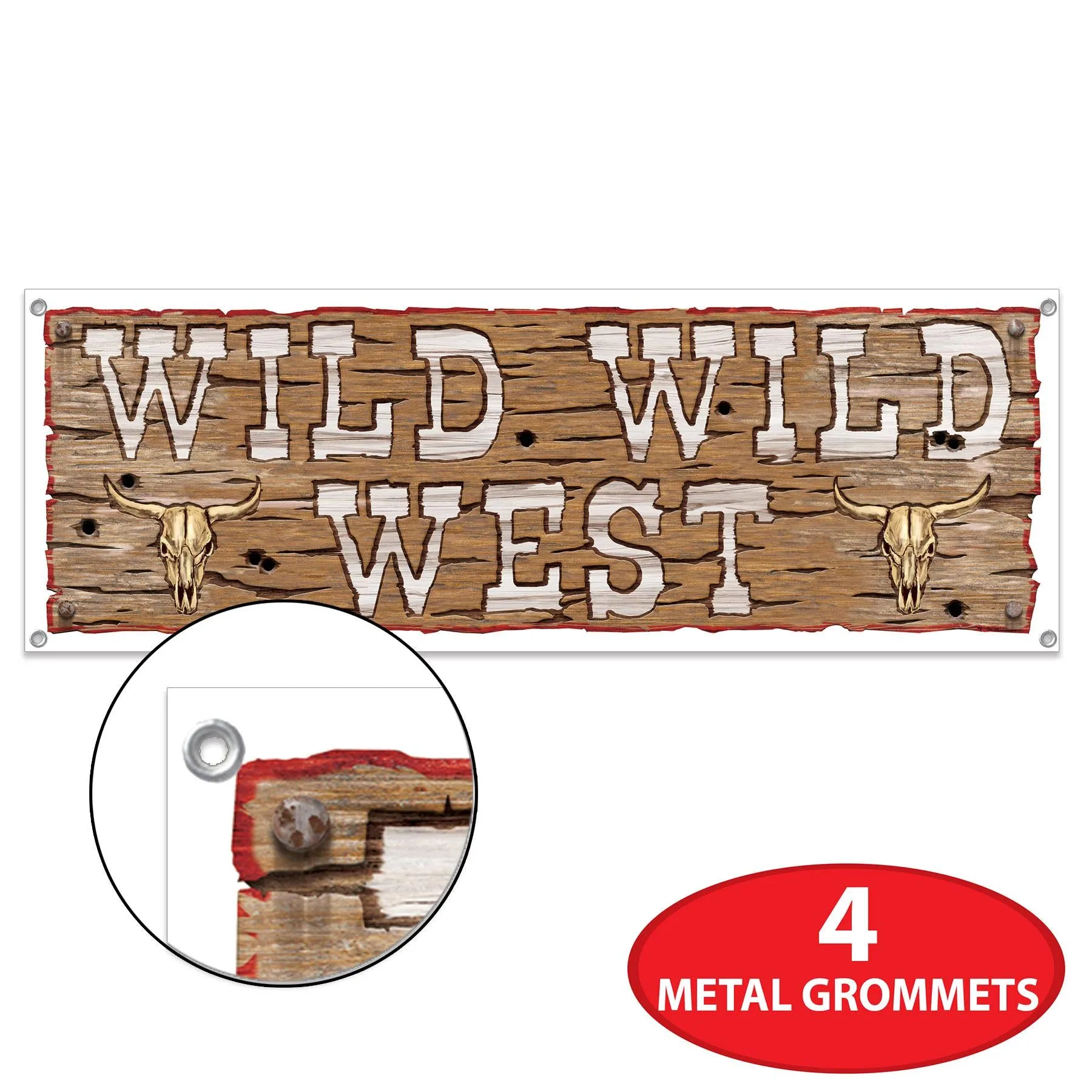 Wild Wild West Party Sign Banner