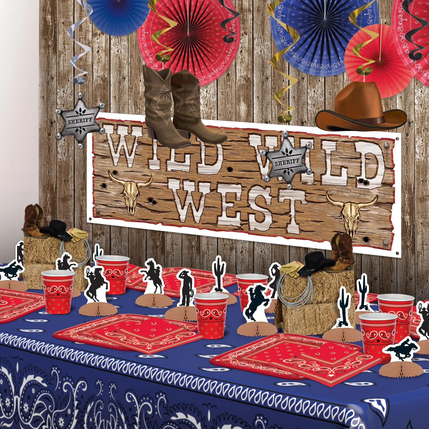 Wild Wild West Party Sign Banner