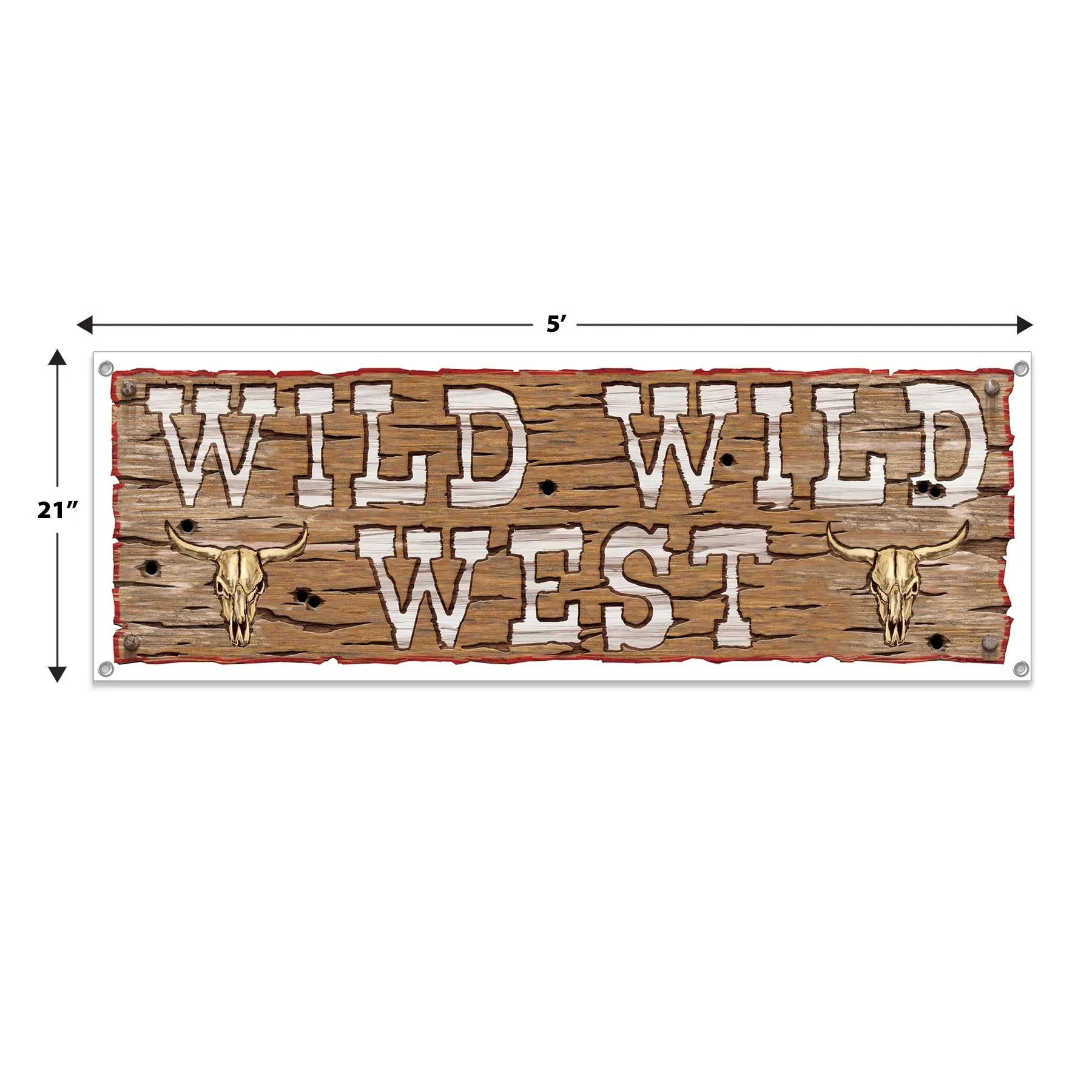 Wild Wild West Party Sign Banner