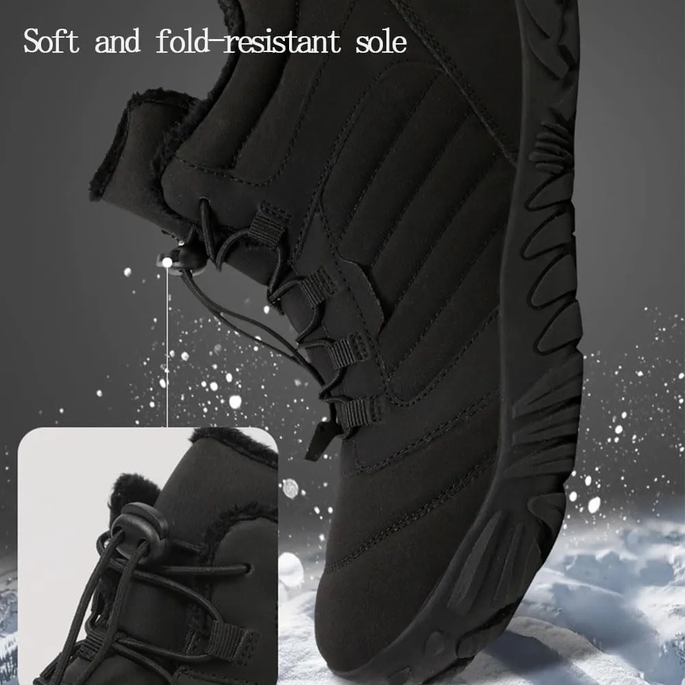 Winter Men's Women's Barefoot Shoes, Hiking Barefoot Winter Boots, Zero Drop Sole Trail Running Shoes Wide Toe Shoes