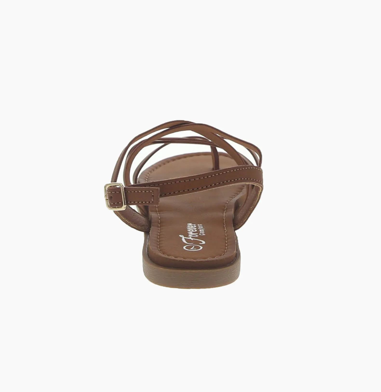 WOMAN'S SHOES TAN PU LEATHER SANDALS SOOTH-05
