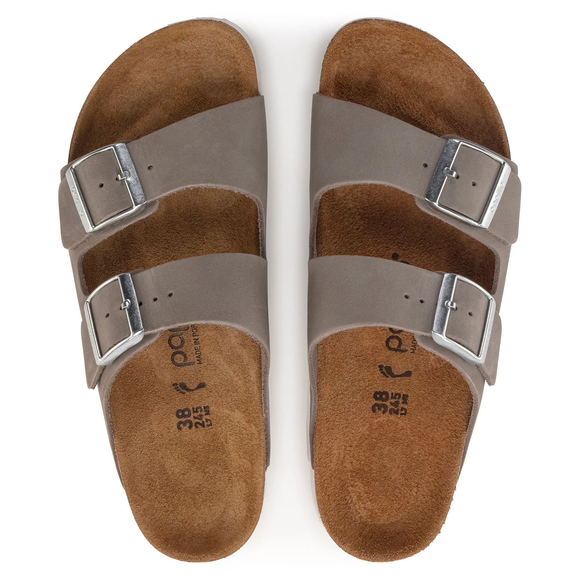 Women's Birkenstock Papillio Arizona Platform Nubuck Leather Color: Dove Gray