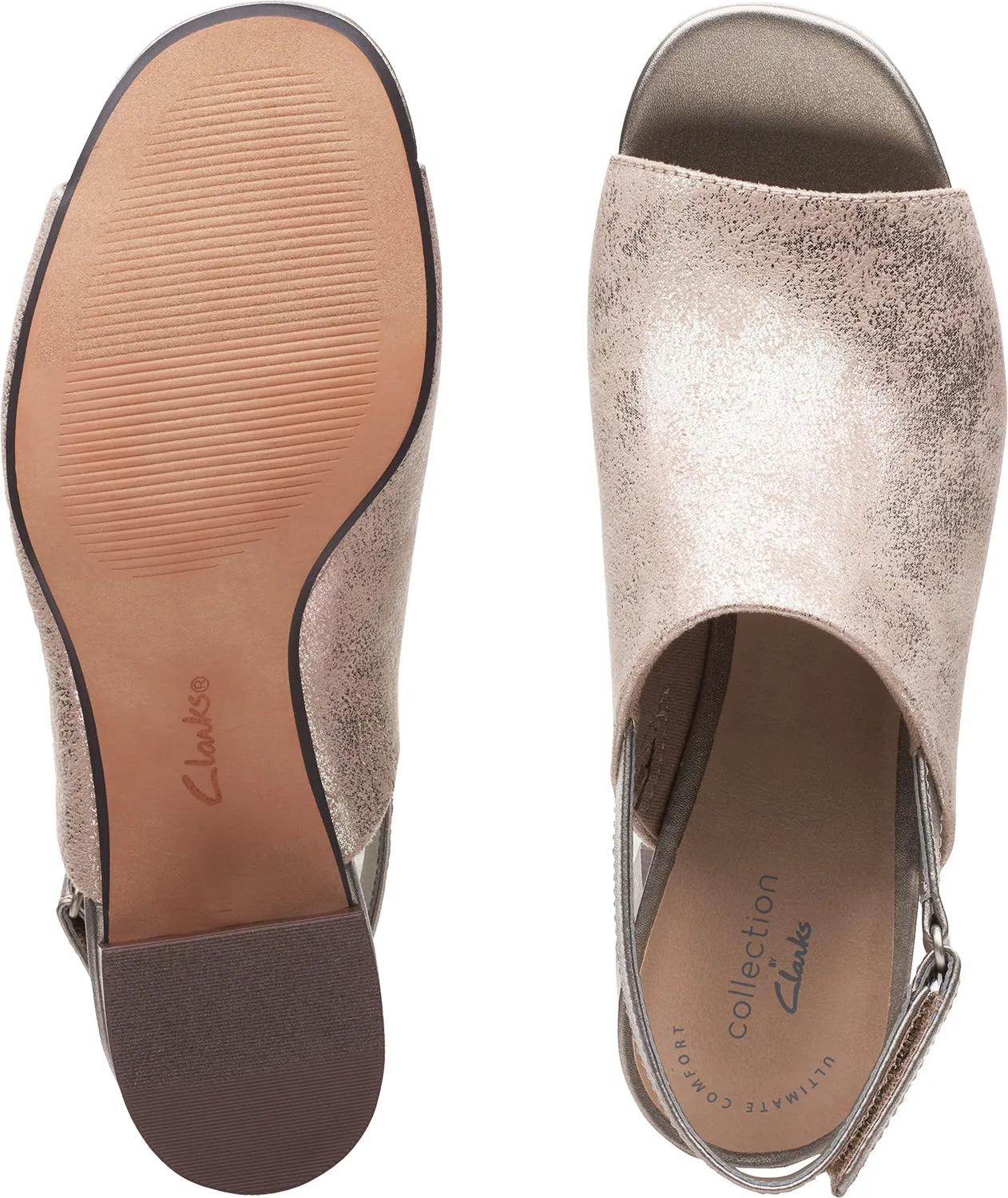 Women's Clarks Elisa Lyndsey Pewter Leather