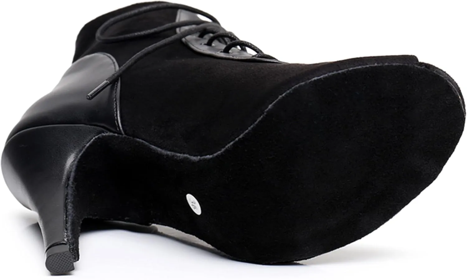 Womens Girls Professional Dance Shoes Lace-up Latin Tango Ballroom Boots Party Prom Ankle Booties X3211