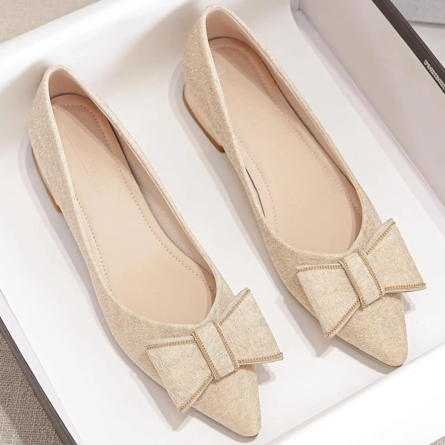 Women's Low Block Chunky Heels Dress Shoes Pointed Toe Closed Toe Work Pumps Slip on Comfort Dress Shoes for Women